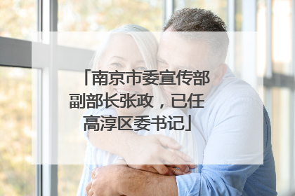 南京市委宣传部副部长张政，已任高淳区委书记