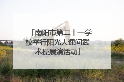 南阳市第二十一学校举行阳光大课间武术操展演活动
