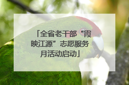 全省老干部“霞映江源”志愿服务月活动启动