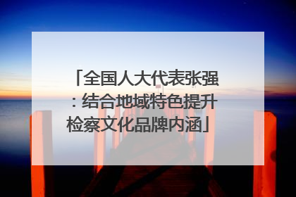全国人大代表张强：结合地域特色提升检察文化品牌内涵