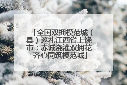 全国双拥模范城（县）巡礼江西省上饶市：赤诚浇灌双拥花 齐心同筑模范城