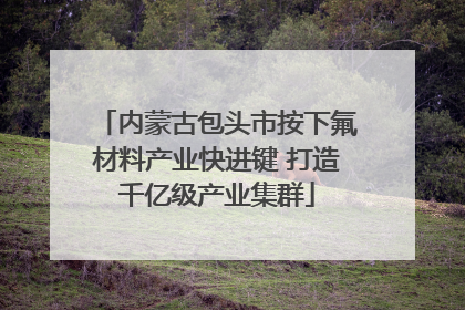 内蒙古包头市按下氟材料产业快进键 打造千亿级产业集群