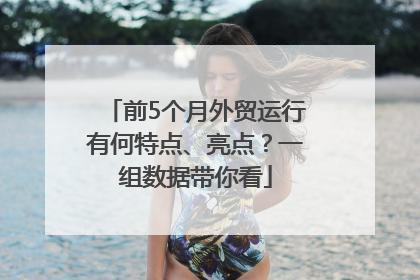 前5个月外贸运行有何特点、亮点？一组数据带你看