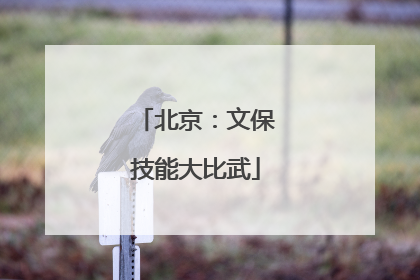 北京：文保技能大比武