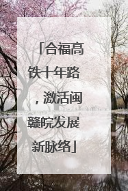 合福高铁十年路，激活闽赣皖发展新脉络