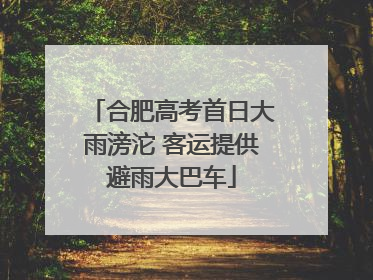 合肥高考首日大雨滂沱 客运提供避雨大巴车