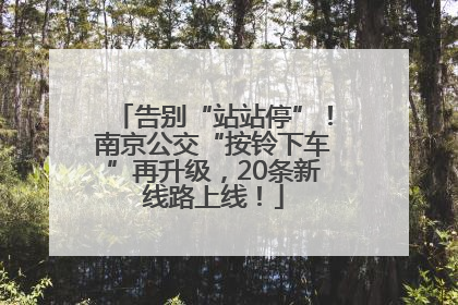 告别“站站停”！南京公交“按铃下车”再升级，20条新线路上线！