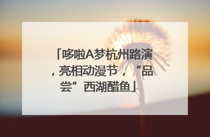 哆啦A梦杭州路演，亮相动漫节，“品尝”西湖醋鱼