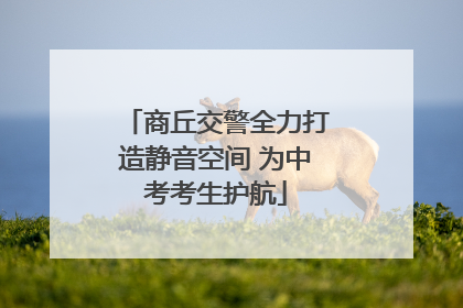 商丘交警全力打造静音空间 为中考考生护航