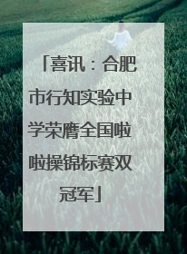 喜讯：合肥市行知实验中学荣膺全国啦啦操锦标赛双冠军