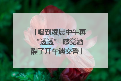 喝到凌晨中午再“透透” 感觉酒醒了开车遇交警