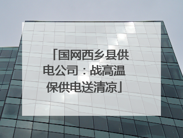 国网西乡县供电公司：战高温保供电送清凉
