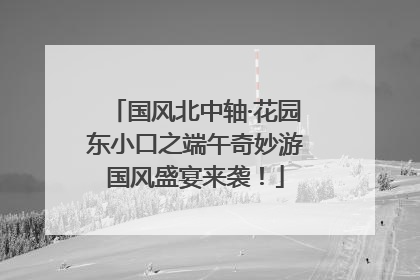国风北中轴·花园东小口之端午奇妙游国风盛宴来袭！