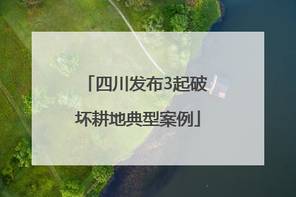 四川发布3起破坏耕地典型案例