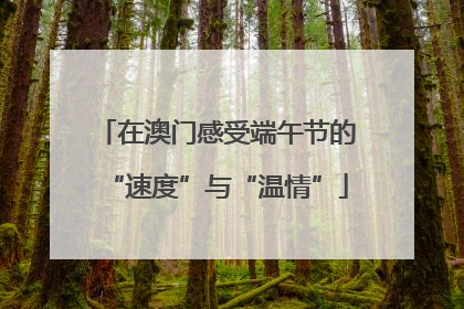 在澳门感受端午节的“速度”与“温情”