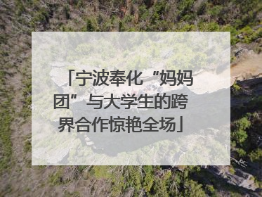 宁波奉化“妈妈团”与大学生的跨界合作惊艳全场