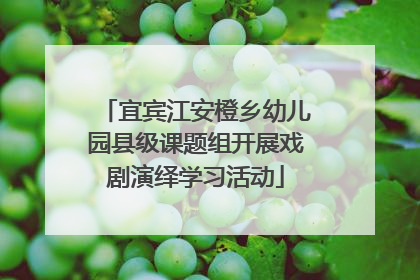 宜宾江安橙乡幼儿园县级课题组开展戏剧演绎学习活动