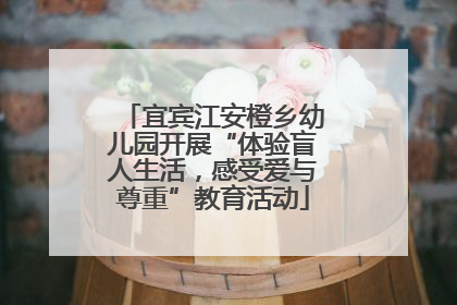 宜宾江安橙乡幼儿园开展“体验盲人生活，感受爱与尊重”教育活动