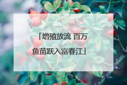 增殖放流 百万鱼苗跃入富春江
