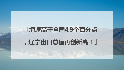增速高于全国4.9个百分点，辽宁出口总值再创新高！