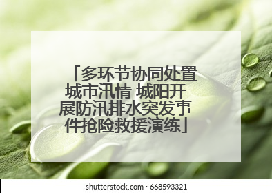 多环节协同处置城市汛情 城阳开展防汛排水突发事件抢险救援演练