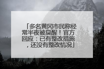 多名黄冈市民称经常半夜被臭醒！官方回应：已有整改措施，还没有整改情况