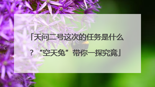 天问二号这次的任务是什么？“空天兔”带你一探究竟
