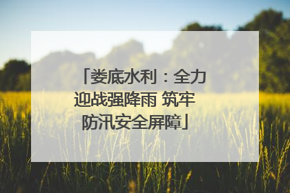 娄底水利：全力迎战强降雨 筑牢防汛安全屏障