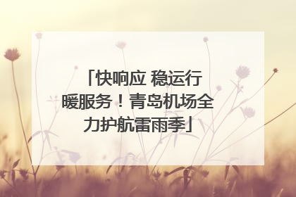 快响应 稳运行 暖服务！青岛机场全力护航雷雨季