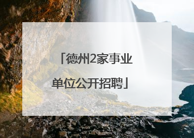 德州2家事业单位公开招聘