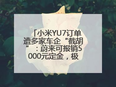 小米YU7订单遭多家车企“截胡”：蔚来可报销5000元定金，极氪送积分；何小鹏下单YU7，喊话雷军早点交付