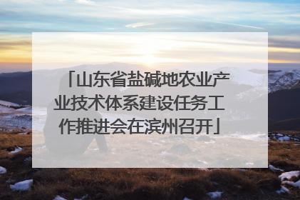 山东省盐碱地农业产业技术体系建设任务工作推进会在滨州召开