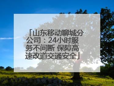 山东移动聊城分公司：24小时服务不间断 保障高速改道交通安全