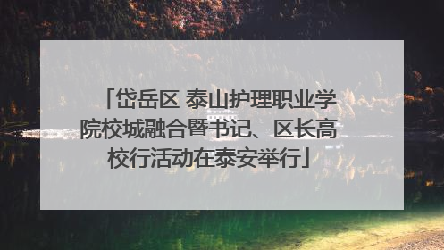 岱岳区 泰山护理职业学院校城融合暨书记、区长高校行活动在泰安举行