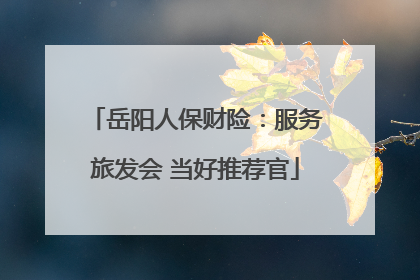 岳阳人保财险：服务旅发会 当好推荐官