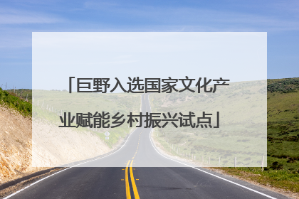 巨野入选国家文化产业赋能乡村振兴试点