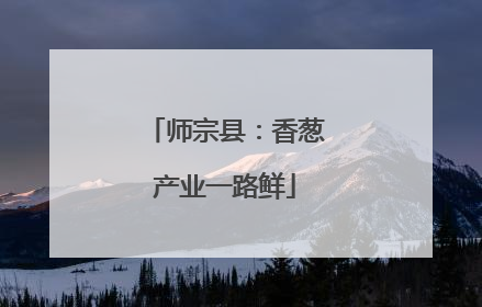 师宗县：香葱产业一路鲜