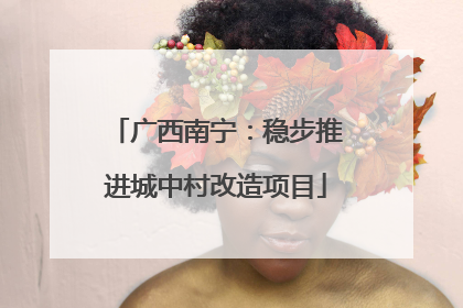 广西南宁：稳步推进城中村改造项目