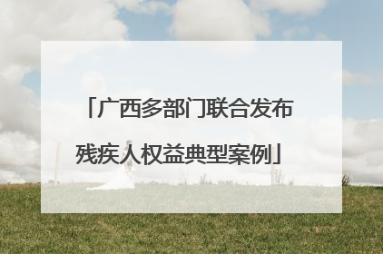 广西多部门联合发布残疾人权益典型案例