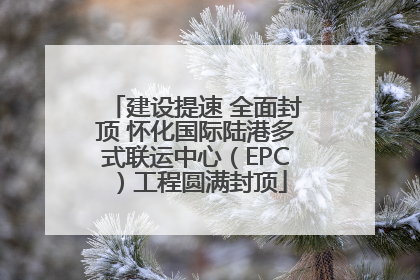 建设提速 全面封顶 怀化国际陆港多式联运中心（EPC）工程圆满封顶