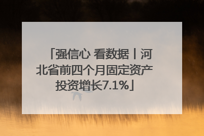 强信心 看数据丨河北省前四个月固定资产投资增长7.1%