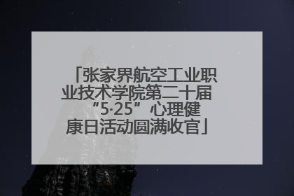 张家界航空工业职业技术学院第二十届“5·25”心理健康日活动圆满收官