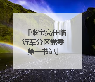 张宝亮任临沂军分区党委第一书记