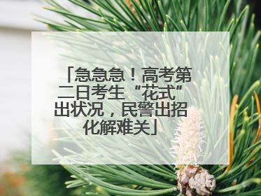 急急急！高考第二日考生“花式”出状况，民警出招化解难关