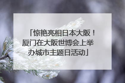 惊艳亮相日本大阪！厦门在大阪世博会上举办城市主题日活动