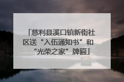 慈利县溪口镇新街社区送“入伍通知书”和“光荣之家”牌匾