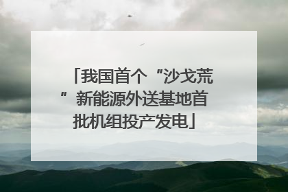 我国首个“沙戈荒”新能源外送基地首批机组投产发电