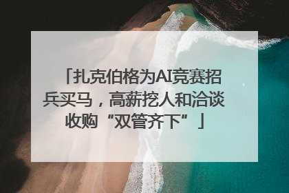 扎克伯格为AI竞赛招兵买马，高薪挖人和洽谈收购“双管齐下”
