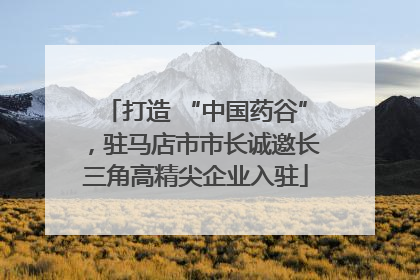 打造 “中国药谷”，驻马店市市长诚邀长三角高精尖企业入驻