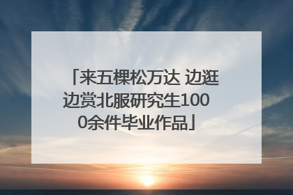 来五棵松万达 边逛边赏北服研究生1000余件毕业作品
